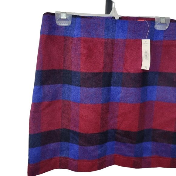 Joe Fresh Fuzzy  Plaid Skirt - Picture 2 of 6